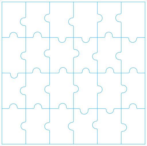 Jigsaw Puzzle SVG/DXF Design | CutMaker