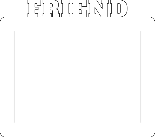 Friend Photo Frame - Photo Frame SVG/DXF Design | CutMaker